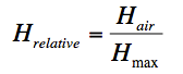 humidité relative
